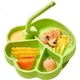 Детская тарелка LOCK&LOCK из силикона на присоске на 4 секции 530 мл Fruit Wood Green - изображение 3