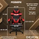Игровое кресло с широким сиденьем DEXON RD-6017 с подставкой для ног из экокожи, Красное - изображение 7