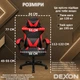 Игровое кресло с широким сиденьем DEXON RD-6017 из экокожи, Красное - изображение 9