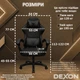 Геймерське крісло з широким сидінням DEXON RD-6017 екошкіра, Чорне - зображення 9
