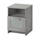 Тумбочка біля ліжка, сіра, 39x41 см IKEA BRIMNES 405.982.57 - зображення 1