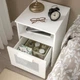 Тумбочка біля ліжка, біла, 39x41x53 см IKEA BRIMNES 102.349.42 - зображення 4