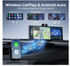 Автомобильный экран Tecxerllon 10.26" Wireless CarPlay и Android Auto, видеорегистратор 4K, HD камера заднего вида, Bluetooth 5.0 - изображение 3
