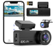 Видеорегистратор автомобильный 4K+1080P Front Rear, 64GB, WiFi, ночное видение, 24H Parking Mode, G-Sensor, WDR - изображение 1