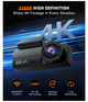 Видеорегистратор автомобильный 4K+1080P Front Rear, 64GB, WiFi, ночное видение, 24H Parking Mode, G-Sensor, WDR - изображение 5