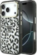 Etui Guess IML Leopard Glitter Triangle Logo MagSafe do iPhone 18 Pro / 17 Pro czarne (GUE005626) - obraz 1