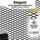 Сетка декоративная для бампера и радиатора 100*30см ромб 5х10 мм черная "Elegant" (002-41708) - изображение 3