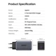 Мережевий зарядний пристрій UGREEN CD244 GaN Fast Charger USB-A+2 xUSB-C 65W EU Сірий (10335) - зображення 8