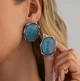 Женские сережки Крупные камни 3.5см jewelry Синие деним - изображение 6