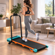 Складная бесшумная электрическая домашняя беговая дорожка для ходьбы и бега 126*53*105 см до 130 кг 1-12 км/ч с дисплеем для дома квартиры офиса - изображение 5