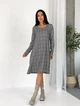 Повседневное теплое платье А-силуэта из мягкого трикотажа INNOE 270591-1, р. 48-50 Серый - изображение 6