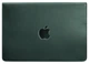 Кожаный чехол-конверт для ноутбука MacBook 13 из натуральной кожи Crazy Horse на магнитах защитный, зеленый 58600 - изображение 1