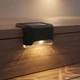 Садовый фонарь на солнечной батарее IP65 уличный светильник 5 LED 3 лм теплый белый свет 1.2 Вт автономная подсветка для лестницы террасы ступеней двора дорожек крыльца балкона - изображение 4