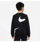 Детский свитшот Nike Sportswear Swoosh XS Черный DV8119-010 - изображение 2