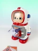 Скарбничка сейф дитячий, банка для грошей «Космонавт» MK 5061 з кодовим замком, світлом і звуком (біло-червоний) - зображення 2