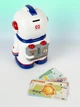 Скарбничка сейф дитячий, банка для грошей «Космонавт» MK 5061 з кодовим замком, світлом і звуком (біло-синій) - зображення 4