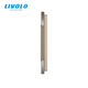 Рамка 1-постовая LIVOLO, закалённое стекло, золотая матовая, 80×80 мм (VL-P7E-2AS06) - изображение 2