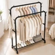 Двойная напольная стойка для одежды Double floor Hanger 110х54 см и полкой для обуви - изображение 1