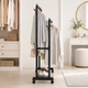 Двойная напольная стойка для одежды Double floor Hanger 110х54 см и полкой для обуви - изображение 5