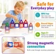 Магнітний конструктор Desire Deluxe Magnetic Blocks 94 деталі для створення 2D та 3D геометричних фігур ABS-пластик багатоколірний від 3 років - Уцінка - зображення 5