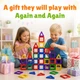 Магнітний конструктор Desire Deluxe Magnetic Blocks 94 деталі для створення 2D та 3D геометричних фігур ABS-пластик багатоколірний від 3 років - Уцінка - зображення 7