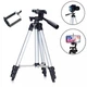 Штатив для камери та телефона телескопічний алюмінієвий Tripod 3120 35–102 см універсальний трипод із тримачем смартфона стійка тримач відеотехніки фотоапарата Чорний - зображення 2