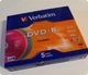Диск DVD Verbatim 4.7Gb 16X Slim case 5 шт Color - зображення 1