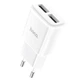 Мережевий зарядний пристрій HOCO C88A Star round dual port charger 12W White - зображення 4