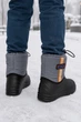 Дутики детские на меху черно-серого цвета Гипанис размер 34 (218710) - изображение 3