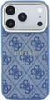 Etui Guess Embossed 4G Classic MagSafe do Apple iPhone 17 Pro Max/18 Pro Max Blue (GUHMP18XP4MSEGCB) - obraz 3