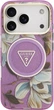 Etui Guess IML Glitter Flowers Triangle MagSafe do Apple iPhone 17 Pro/18 Pro Violet (GUHMP18LHFLPEDU) - obraz 3