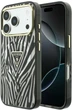 Etui Guess IML Zebra Glitter Triangle Logo MagSafe do Apple iPhone 17 Pro Max/18 Pro Max Silver (GUHMP18X6HZPGTLS) - obraz 1