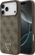 Etui Guess Leather 4G Triangle Strass MagSafe do Apple iPhone 17 Pro Max/18 Pro Max Brown (GUHMP18XP4TDPW) - obraz 1
