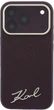 Чохол для смартфона Karl Lagerfeld Saffiano Small Script Metal Logo MagSafe для Apple iPhone 17 Pro/18 Pro Burgundy (KLHMP18L6PWSKSR) - зображення 3