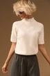 Водолазка з вовни та ангори з коротким рукавом Розмір XS-S (42-44) Молочний - изображение 1