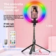 Селфі-палиця зі штативом P100 з кільцевою RGB LED-лампою та функцією AI-автовідстеження 2.2 м Bluetooth 5.2 USB Type-C - зображення 9