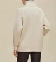 Кардиган з логотипом HERMES Blouson details Cuir Cardigan virgin wool Розмір M Молочний - зображення 3
