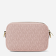 Сумка кросс-боди через плечо женская маленькая Michael Kors Jet Set Small Signature Logo Camera Crossbody Розовая (199125031836) - изображение 3