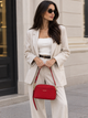 Сумка кросс-боди через плечо женская маленькая Michael Kors Jet Set Small Signature Logo Camera Crossbody Красная (197853978706) - изображение 3