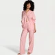Пижама розовая со штанами Victoria's Secret Modal-Cotton Long Pajama Set Angel Pink - Размер Regular XS - изображение 1