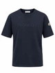 Мужская футболка MONCLER Embroidered Tonal Logo Cotton T-Shirt темно-синяя, размер XL (MC12001.7XL) - изображение 1
