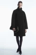 Пальто жіноче COS funnel-neck boiled-wool coat 1210672001 S Чорний - зображення 2
