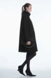 Пальто жіноче COS funnel-neck boiled-wool coat 1210672001 S Чорний - зображення 5