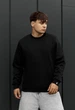 Мужской свитшот стаф черный однотонный флисовый базовый Staff black basic fleece XXL (403329) - изображение 1
