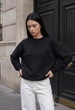 Женский свитшот стаф черный оверсайз на флисе худи Staff zy black oversize fleece S (403313) - изображение 1