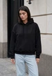 Женское худи Стаф черное оверсайз на флисе базовое Staff ti black oversize fleece XS (403325) - изображение 1