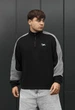 Мужская олимпийка стаф чёрная и серая оверсайз с логотипом на флисе Staff black & gray logo oversize fleece XXL (404246) - изображение 1