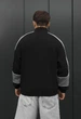 Мужская олимпийка стаф чёрная и серая оверсайз с логотипом на флисе Staff black & gray logo oversize fleece XXL (404246) - изображение 2