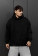 Мужской худи стаф черное оверсайз на флисе Staff black oversize fleece S (404162) - изображение 1