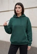 Женский худи стаф темно-зеленый оверсайз на флисе Staff lav dark green oversize fleece L (404166) - изображение 4